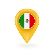 墨西哥地图引脚图标