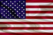 美国国旗。美国挥舞着国旗。美国国旗