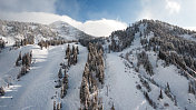 高山滑雪的天线