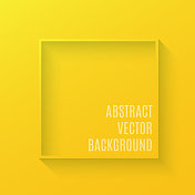 抽象三维方形框架与渐变颜色背景。黄色抽象背景，设计元素的名片，广告，宣传册和标签。