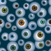 无缝矢量wallaper插图的眼球。