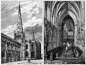 利奇菲尔德大教堂，英国，19世纪
