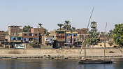 埃及卢克索附近的尼罗河风光
