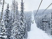 滑雪缆车胜地美国科罗拉多州