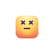 Emoticon设计立方体形状颜色渐变