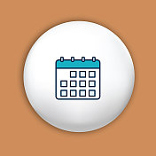 网页用户界面图标在细线风格-日历 网页用户界面图标在细线风格-日历