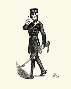 士兵,一个非常好的人,维多利亚时代的伦敦人物,1850年代 士兵,一个非常好的人,维多利亚时代的伦敦人物,1850年代