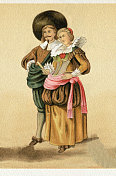 1640年穿着传统服装的荷兰夫妇