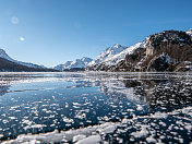 瑞士的冰湖和雪山