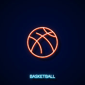 篮球霓虹风格，设计元素