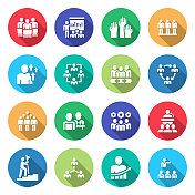 与业务人员相关的矢量平面图标的简单集合。符号集合 与业务人员相关的矢量平面图标的简单集合。符号集合