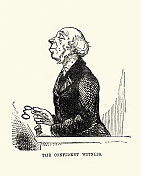 自信的证人，法庭，维多利亚时代的伦敦人物，1850年代