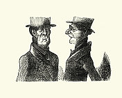 两个可怜的老绅士，维多利亚时代的伦敦人物，1850年代
