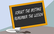 励志名言――忘记错误。记住这个教训。