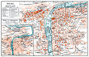 1897年捷克城市布拉格地图