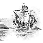 克里斯托弗・哥伦布的古董船