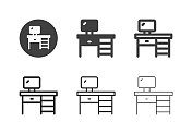 办公桌子图标-多系列