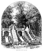 瀑布在Ch?teau德圣克劳德,法国 瀑布在Ch?teau德圣克劳德,法国