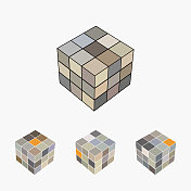 向量方块方块图标集合