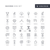 成功可编辑的描边线图标 成功可编辑的描边线图标