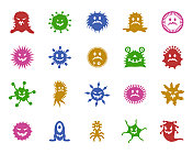 bug、细菌和病毒图标