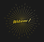 受欢迎的。阳光射线。适用于贺卡、海报及网页横幅。矢量插图,设计模板。 受欢迎的。阳光射线。适用于贺卡、海报及网页横幅。矢量插图,设计模板。