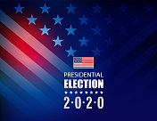2020年美国大选，星条旗背景