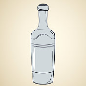 复古玻璃瓶的插图