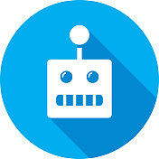 机器人人脸图标剪影 机器人人脸图标剪影