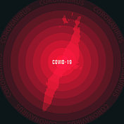 宿务COVID-19传播地图。冠状病毒爆发