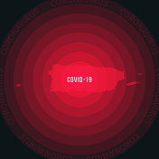 波多黎各COVID-19传播地图。冠状病毒爆发