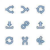 箭头-像素完美的蓝色图标 箭头-像素完美的蓝色图标