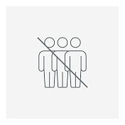 禁止大规模集会保持距离图标 禁止大规模集会保持距离图标