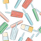 可爱冰棒无缝图案 可爱冰棒无缝图案