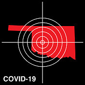 COVID-19俄克拉荷马州目标地图图标