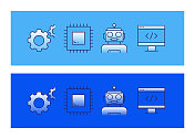 人工智能概念矢量图