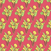 马蹄莲无缝图案