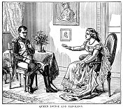 1807年，普鲁士王后路易丝在蒂尔西特会见了拿破仑・波拿巴