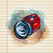 火炬画在横格纸上