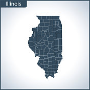 伊利诺斯州地图