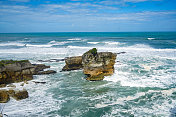 Punakaiki Pancake Rocks and Blowholes Walk, Paparoa国家公园，新西兰