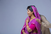 印度中年夫妇-股票图像
