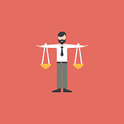 商业道德平面图标