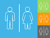 男厕所和女厕所图标