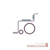 矢量绘制轮椅图标。