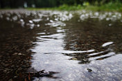 水坑与雨滴