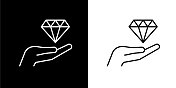 手握钻石图标 手握钻石图标
