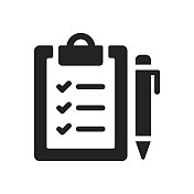 愿望列表图标,矢量符号插图。 愿望列表图标,矢量符号插图。