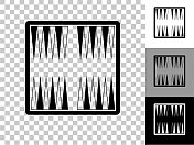 西洋双陆棋棋盘游戏图标上的透明背景 西洋双陆棋棋盘游戏图标上的透明背景