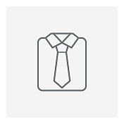 领带和衬衫图标
